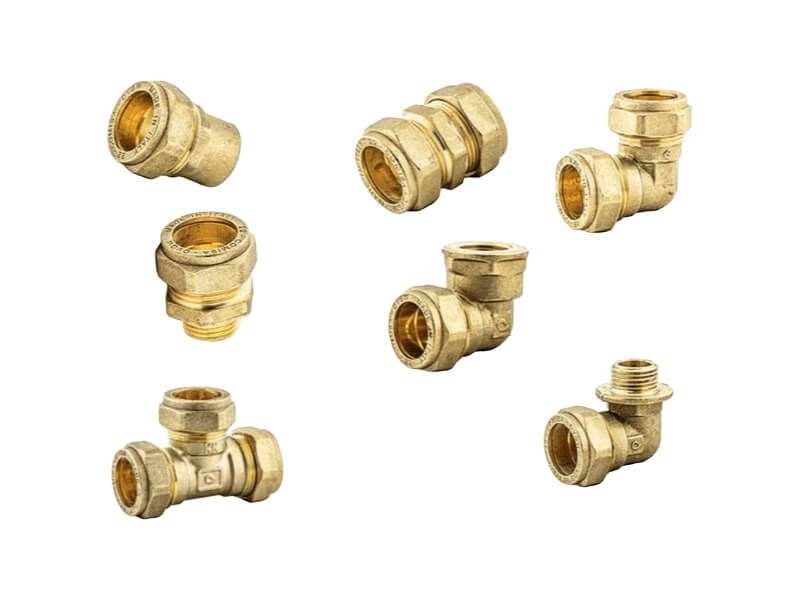 Месингови компресионни фитинги за медни тръби