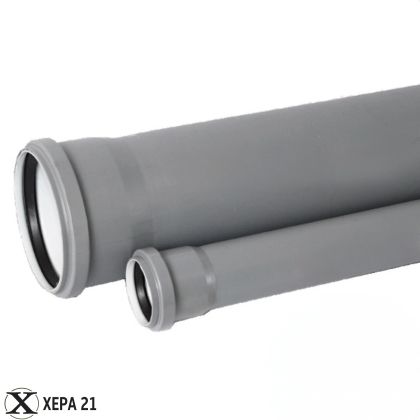 PVC Тръба - муфирана сива VALDOM - 4 м/бр. - Ф 32 х 1.8