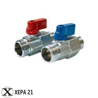 Кран сферичен мини ЖЖ 1/2" ХРОМ Шестостен