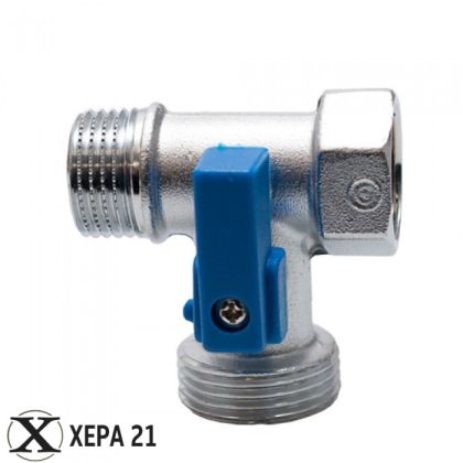 Сферичен кран трипътен 1/2''Ж х 3/4''М х1/2''М - FORNARA