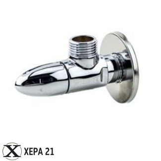 Декоративен кран ъглов с розетка 1/2'' x 3/8''- FUTURO ХРОМ