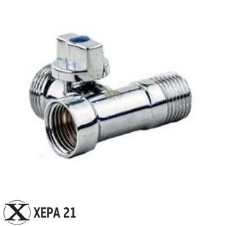 Сферичен трипътен кран 1/2"Ж x 3/4"M x 1/2"M