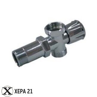 Kран за пералня с удължител 3/4"Ж x 3/4"M x 3/4"M тежък модел