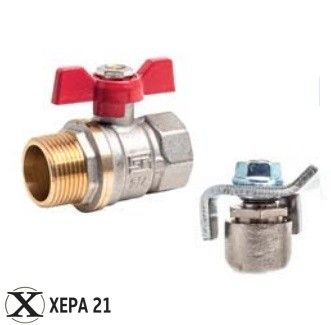 Сферичен кран МЖ Т-ръкохватка 1 1/4" - WELL