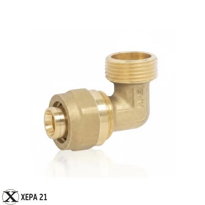 Коляно Ф 32 х 1" МЪЖКО за тръба с алуминиева вложка- APE 