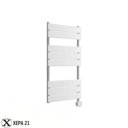 Електрическа лира за баня Crystal E-PEARL 300 W, бяла, 840 X 500 mm 