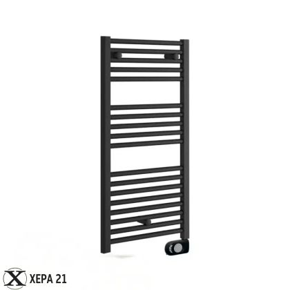 Електрическа лира за баня Crystal E-JADE MATT BLACK 500 W, 920×480 mm 