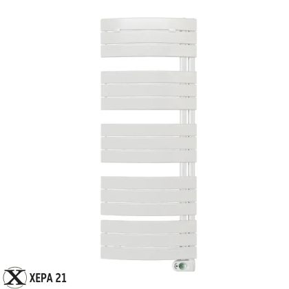 Електрическа лира за баня Crystal E-JASPER WHITE 600 W, бяла, 1380X550 mm 