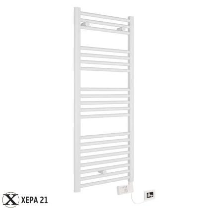 Електрическа лира за баня Crystal E-AGATE WHITE 500 W, бяла, 1200 X 500 mm 