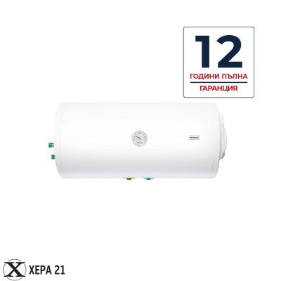 Електрически комбиниран бойлер TEDAN Combi  INOX 80, хоризонтален, серпентина, ел. изводи отдясно, тръби отдолу