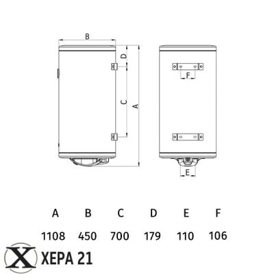 Електрически бойлер Praktik MB 80л В enamel 3kW