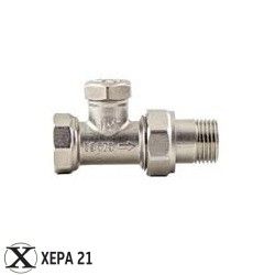 Вентил радиаторен секретен прав -1/2" x 1/2" THERMOLUX