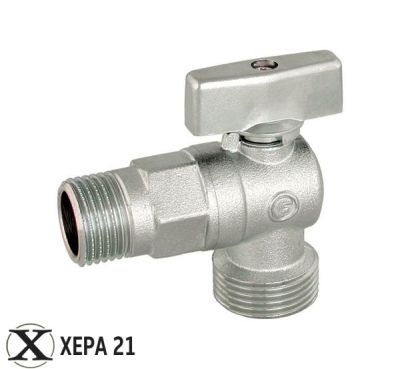 Сферичен кран ъглов без розетка 1/2''х 3/8"- FORNARA