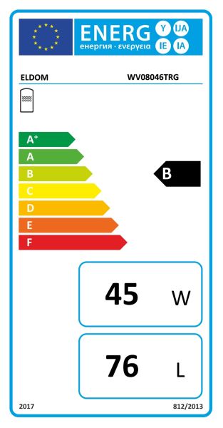 Бойлер 80л., 2 kW, дясна серпентина, емайлиран -  Елдом Серия GREEN LINE