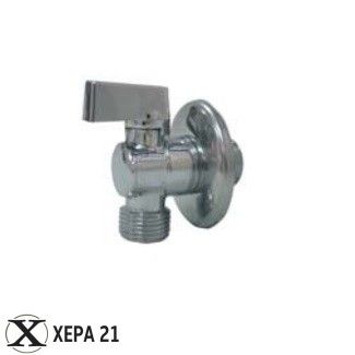 Сферичен кран ъглов 1/2" х 3/8" с розетка