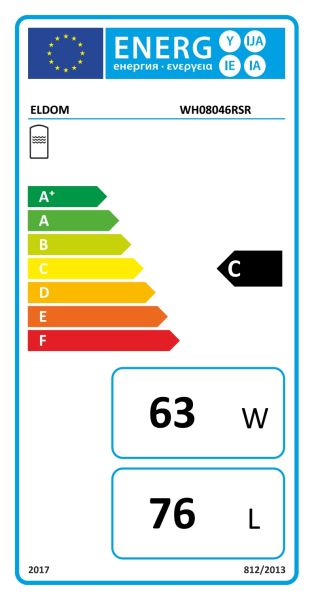 Бойлер 80л., 2 kW, дясна серпентина, хоризонтален -  Елдом Серия GREEN LINE