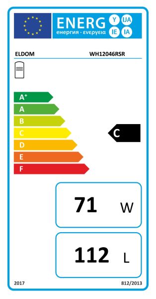 Бойлер 120л., 3 kW, дясна серпентина, хоризонтален -  Елдом Серия GREEN LINE