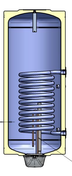 Бойлер 200л., 3 kW, с ниска серпентина, неръждаем - Елдом Серия GREEN LINE