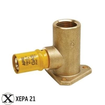 Прес връзка за газ ъглова за стена 16 x 1/2Ж APE