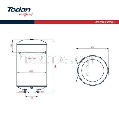 Електрически бойлер Standard BT 30л inox 2kW