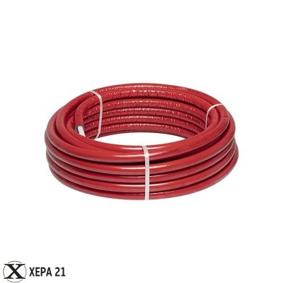 Многослойна тръба PЕx/Al/PЕx с изолация - APE (ЧЕРВЕНА) ф 16*2 - 50м. 