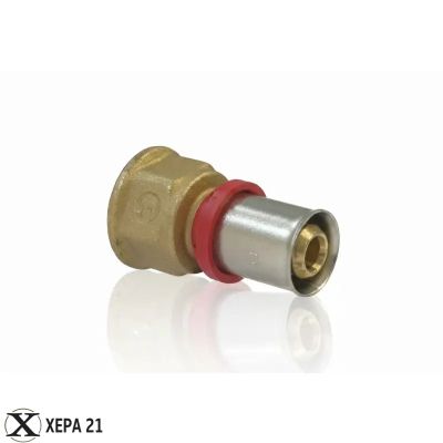 Прес-фитинг прав за Pex-Al-Pex тръба Ø32 х 1" Ж - Fornara серия ForPress 