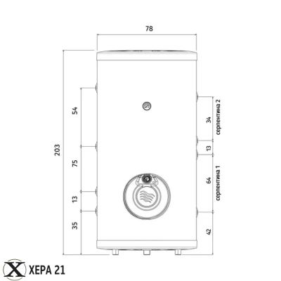Комбиниран подово стоящ бойлер TEDAN Combi Pro Мах INOX 500 литра, две серпентини, неръждаем, 6 kW 
