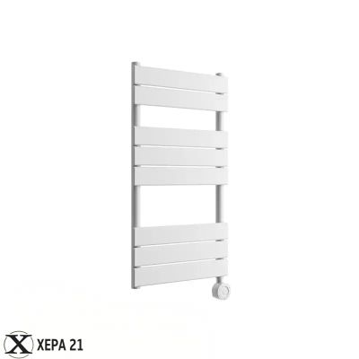 Електрическа лира за баня Crystal E-PEARL 300 W, бяла, 840 X 500 mm 