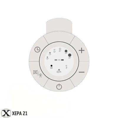 Електрическа лира за баня Crystal E-PEARL 300 W, бяла, 840 X 500 mm 