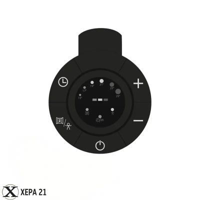 Електрическа лира за баня Crystal E-PEARL 300 W, черен мат, 840 X 500 mm 